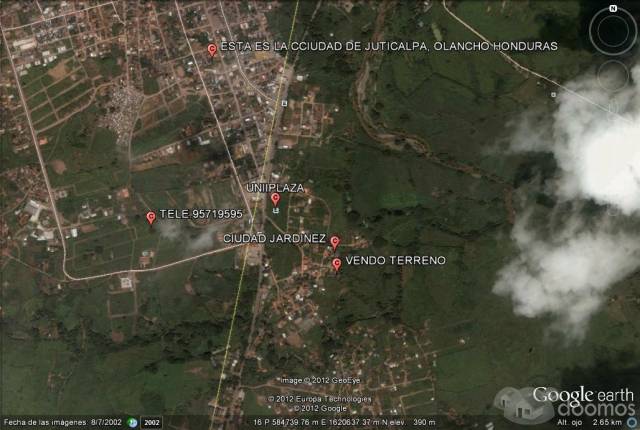 VENDO TERRENO EN CIUDAD JARDINES DE JUTICALPA, OLANCHO HONDURAS ZONA RESIDENCIAL PRIVADA POR 16,000.00 DOLARES - 1